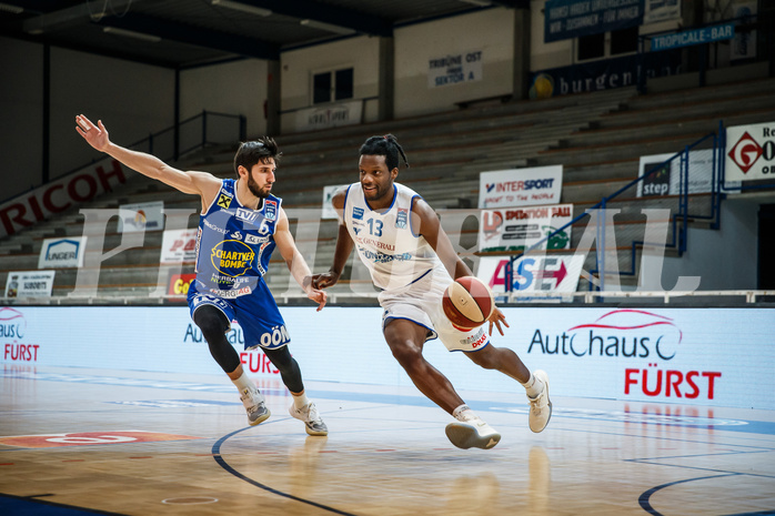 Basketball, bet-at-home Basketball Superliga 2020/21, Platzierungsrunde, 1. Runde, Oberwart Gunners, Gmunden Swans, Quincy Diggs (13)