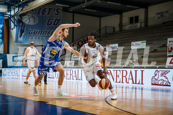Basketball, bet-at-home Basketball Superliga 2020/21, Platzierungsrunde, 1. Runde, Oberwart Gunners, Gmunden Swans, Quincy Diggs (13)
