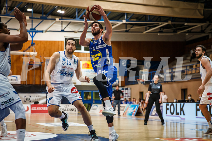 Basketball, bet-at-home Basketball Superliga 2020/21, Platzierungsrunde, 1. Runde, Oberwart Gunners, Gmunden Swans, Daniel Friedrich (6)
