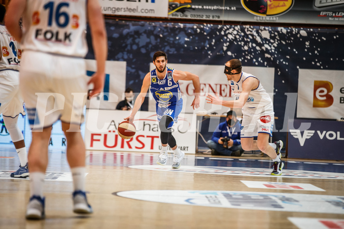 Basketball, bet-at-home Basketball Superliga 2020/21, Platzierungsrunde, 1. Runde, Oberwart Gunners, Gmunden Swans, Daniel Friedrich (6)