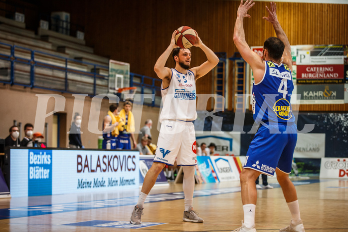 Basketball, bet-at-home Basketball Superliga 2020/21, Platzierungsrunde, 1. Runde, Oberwart Gunners, Gmunden Swans, Ignas Fiodorovas (5)