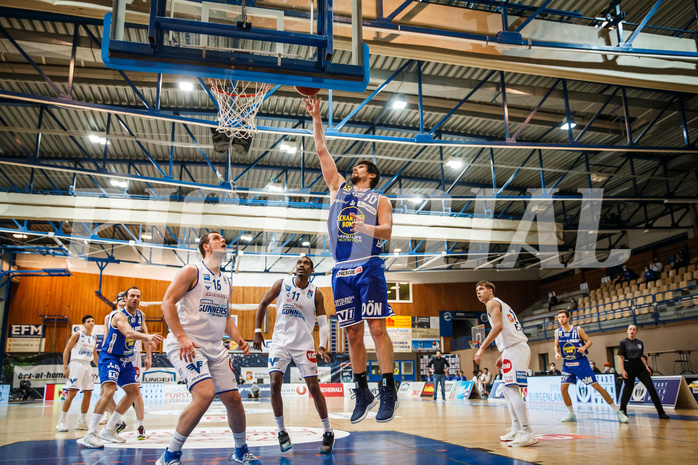 Basketball, bet-at-home Basketball Superliga 2020/21, Platzierungsrunde, 1. Runde, Oberwart Gunners, Gmunden Swans, Toni Blazan (10)