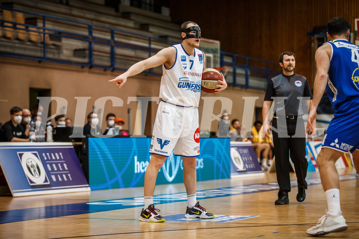 Basketball, bet-at-home Basketball Superliga 2020/21, Platzierungsrunde, 1. Runde, Oberwart Gunners, Gmunden Swans, Sebastian Käferle (7)