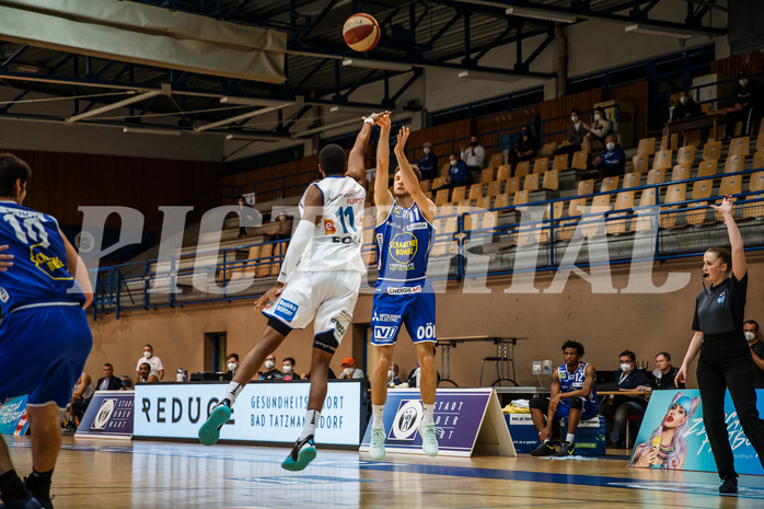 Basketball, bet-at-home Basketball Superliga 2020/21, Platzierungsrunde, 1. Runde, Oberwart Gunners, Gmunden Swans, Lukas Schartmüller (11)