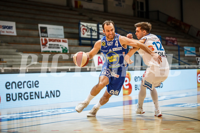 Basketball, bet-at-home Basketball Superliga 2020/21, Platzierungsrunde, 1. Runde, Oberwart Gunners, Gmunden Swans, Enis Murati (4)