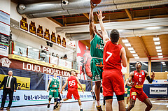 Basketball, bet-at-home Basketball Superliga 2021/22, Grunddurchgang 5.Runde, Traiskirchen Lions, Kapfenberg Bulls, Kareem Jamar (17)