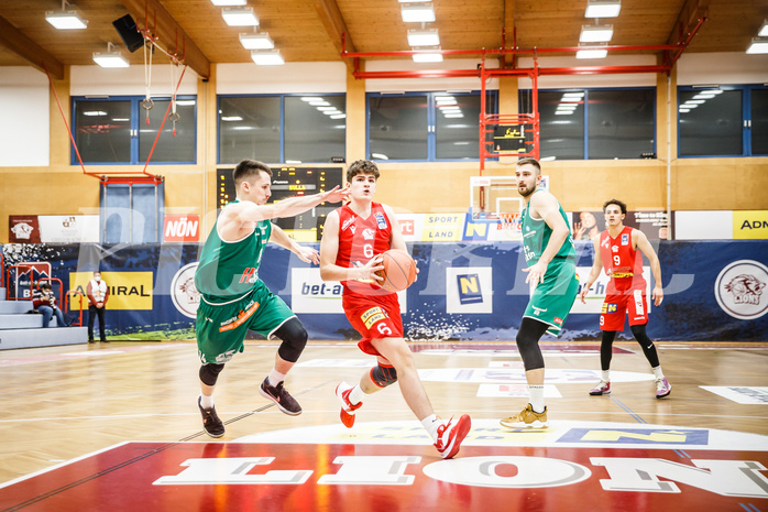Basketball, bet-at-home Basketball Superliga 2021/22, Grunddurchgang 5.Runde, Traiskirchen Lions, Kapfenberg Bulls, Aleksej Kostic (6)