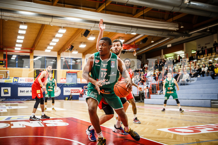 Basketball, bet-at-home Basketball Superliga 2021/22, Grunddurchgang 5.Runde, Traiskirchen Lions, Kapfenberg Bulls, Kareem Jamar (17)