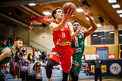 Basketball, bet-at-home Basketball Superliga 2021/22, Grunddurchgang 5.Runde, Traiskirchen Lions, Kapfenberg Bulls, Lukas Hahn (9)