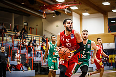 Basketball, bet-at-home Basketball Superliga 2021/22, Grunddurchgang 5.Runde, Traiskirchen Lions, Kapfenberg Bulls, Aaron Michael Falzon (13)