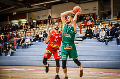 Basketball, bet-at-home Basketball Superliga 2021/22, Grunddurchgang 5.Runde, Traiskirchen Lions, Kapfenberg Bulls, Milos Grubor (9)