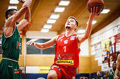 Basketball, bet-at-home Basketball Superliga 2021/22, Grunddurchgang 5.Runde, Traiskirchen Lions, Kapfenberg Bulls, David Makivic (1)