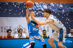 Basketball, Win2Day Superliga 2022/23, Grunddurchgang 22.Runde, Vienna Timberwolves, SKN St. Pölten Basketball, Philip Jalalpoor (5), Chris Vogt (33)