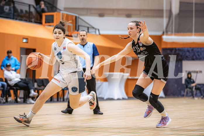 Basketball, Win2Day Basketball Damen Superliga 2022/23, Grunddurchgang 13.Runde, Vienna Timberwolves, Basket Flames, Valentina Mraulak (5)