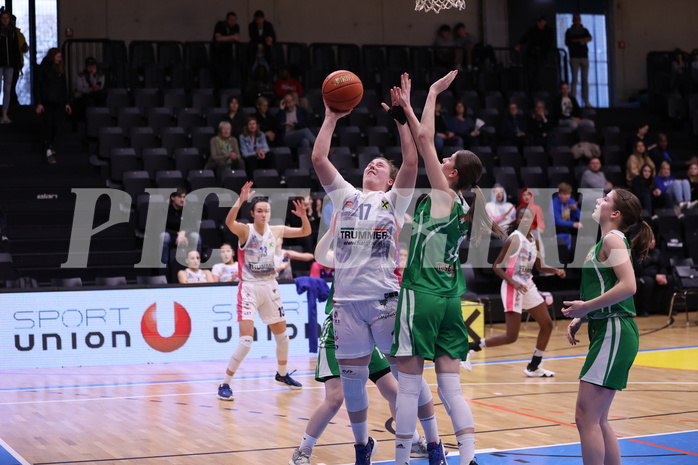 18.02.2023, Graz, Raiffeisen Sportpark, Basketball Damen Superliga 2022/23, Grunddurchgang 13.Runde, UBSC-DBBC Graz vs. KOS Celovec Damen,  