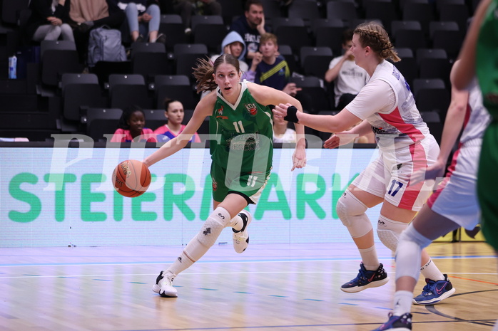 18.02.2023, Graz, Raiffeisen Sportpark, Basketball Damen Superliga 2022/23, Grunddurchgang 13.Runde, UBSC-DBBC Graz vs. KOS Celovec Damen,  