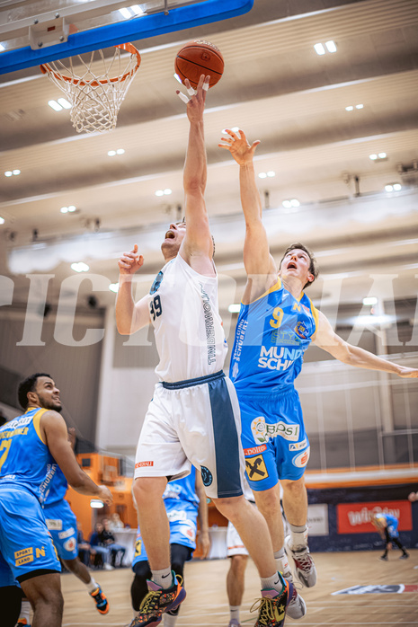 Basketball, Win2Day Superliga 2022/23, Grunddurchgang 22.Runde, Vienna Timberwolves, SKN St. Pölten Basketball, Jonas John (99), Roman Jagsch (9)