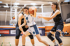 Basketball, Win2Day Basketball Damen Superliga 2022/23, Grunddurchgang 13.Runde, Vienna Timberwolves, Basket Flames, Iva Ilic (10), Lara Brunner (14)
