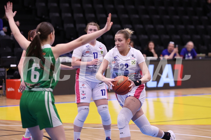 18.02.2023, Graz, Raiffeisen Sportpark, Basketball Damen Superliga 2022/23, Grunddurchgang 13.Runde, UBSC-DBBC Graz vs. KOS Celovec Damen,  