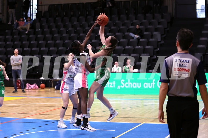 18.02.2023, Graz, Raiffeisen Sportpark, Basketball Damen Superliga 2022/23, Grunddurchgang 13.Runde, UBSC-DBBC Graz vs. KOS Celovec Damen,  