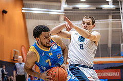 Basketball, Win2Day Superliga 2022/23, Grunddurchgang 22.Runde, Vienna Timberwolves, SKN St. Pölten Basketball, Steven Kaltenbrunner (7), Elias Wlasak (8)