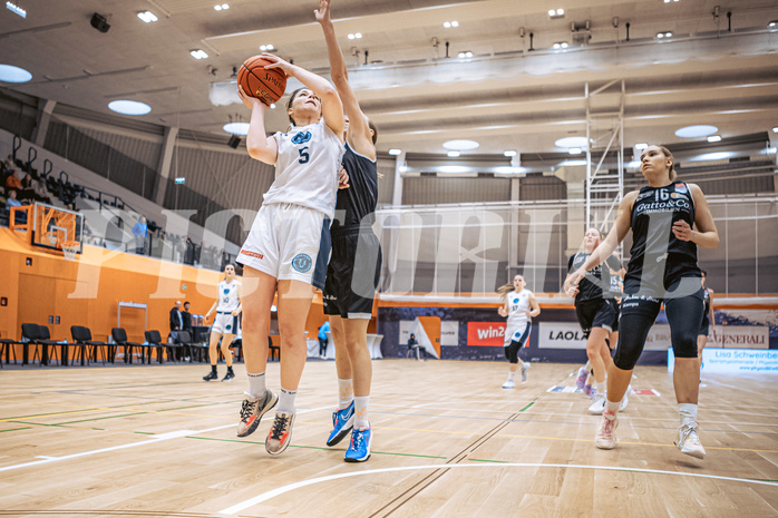 Basketball, Win2Day Basketball Damen Superliga 2022/23, Grunddurchgang 13.Runde, Vienna Timberwolves, Basket Flames, Valentina Mraulak (5)