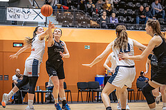 Basketball, Win2Day Basketball Damen Superliga 2022/23, Grunddurchgang 13.Runde, Vienna Timberwolves, Basket Flames, Antonia Dumancic (17), LouLou Kenens (7)