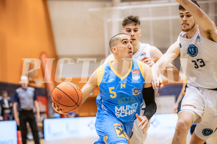 Basketball, Win2Day Superliga 2022/23, Grunddurchgang 22.Runde, Vienna Timberwolves, SKN St. Pölten Basketball, Philip Jalalpoor (5)
