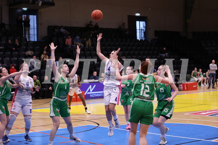 18.02.2023, Graz, Raiffeisen Sportpark, Basketball Damen Superliga 2022/23, Grunddurchgang 13.Runde, UBSC-DBBC Graz vs. KOS Celovec Damen,  