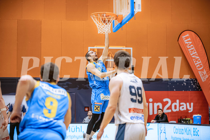 Basketball, Win2Day Superliga 2022/23, Grunddurchgang 22.Runde, Vienna Timberwolves, SKN St. Pölten Basketball, Akkan Atasoy (23)