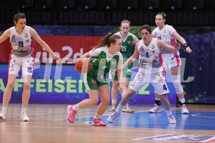 18.02.2023, Graz, Raiffeisen Sportpark, Basketball Damen Superliga 2022/23, Grunddurchgang 13.Runde, UBSC-DBBC Graz vs. KOS Celovec Damen,  