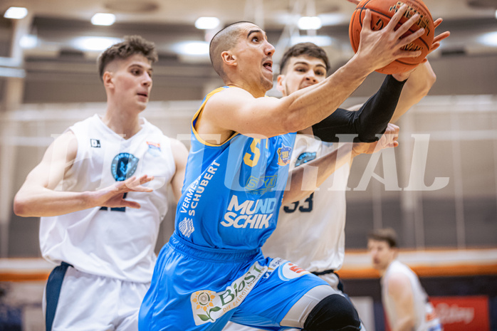 Basketball, Win2Day Superliga 2022/23, Grunddurchgang 22.Runde, Vienna Timberwolves, SKN St. Pölten Basketball, Philip Jalalpoor (5)