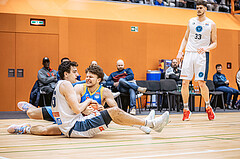 Basketball, Win2Day Superliga 2022/23, Grunddurchgang 22.Runde, Vienna Timberwolves, SKN St. Pölten Basketball, Paul Rotter (66), Felix Angerbauer (4)