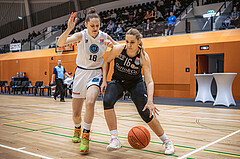 Basketball, Win2Day Basketball Damen Superliga 2022/23, Grunddurchgang 13.Runde, Vienna Timberwolves, Basket Flames, Bianca-Alexandra Rantz (18), Zlatka Madankova (16)