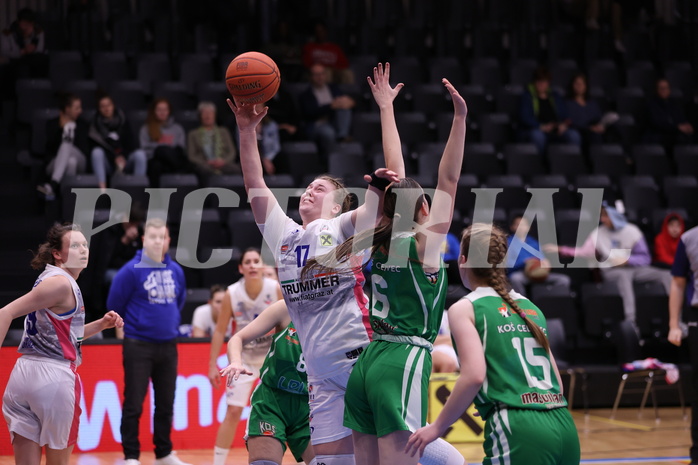 18.02.2023, Graz, Raiffeisen Sportpark, Basketball Damen Superliga 2022/23, Grunddurchgang 13.Runde, UBSC-DBBC Graz vs. KOS Celovec Damen,  