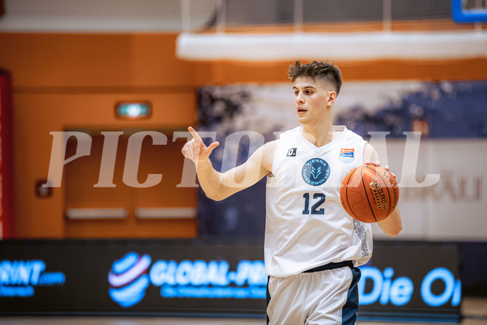 Basketball, Win2Day Superliga 2022/23, Grunddurchgang 22.Runde, Vienna Timberwolves, SKN St. Pölten Basketball, Jakob Lohr (12)