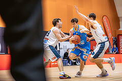 Basketball, Win2Day Superliga 2022/23, Grunddurchgang 22.Runde, Vienna Timberwolves, SKN St. Pölten Basketball, Jonas John (99), Roman Jagsch (9)