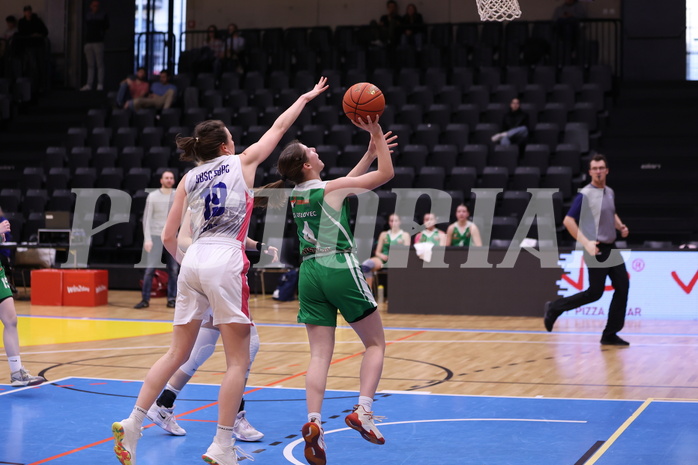 18.02.2023, Graz, Raiffeisen Sportpark, Basketball Damen Superliga 2022/23, Grunddurchgang 13.Runde, UBSC-DBBC Graz vs. KOS Celovec Damen,  