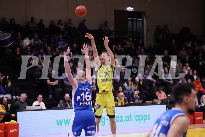 18.02.2023, Graz, Raiffeisen Sportpark Graz, Basketball Superliga 2022/23, Grunddurchgang, Runde 22, UBSC Raiffeisen Graz vs. Unger Steel Gunners Oberwart