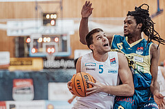 Basketball, Basketball Austria Cup 2023/24, Viertelfinale, Oberwart Gunners, UBSC Graz, Simun Kovac (5), Jalen Shaw (6)