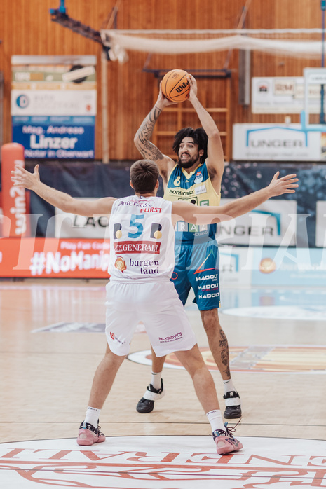 Basketball, Basketball Austria Cup 2023/24, Viertelfinale, Oberwart Gunners, UBSC Graz, Simun Kovac (5), Avery Diggs (8), #nomanipulation