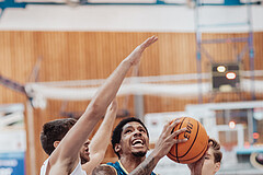 Basketball, Basketball Austria Cup 2023/24, Viertelfinale, Oberwart Gunners, UBSC Graz, Simun Kovac (5), Christian Brandon (18), Florian Koeppel (8)