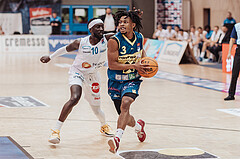 Basketball, Basketball Austria Cup 2023/24, Viertelfinale, Oberwart Gunners, UBSC Graz, Munis Tutu (10), Zachery Deshon Cooks (3)