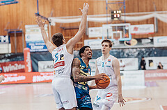 Basketball, Basketball Austria Cup 2023/24, Viertelfinale, Oberwart Gunners, UBSC Graz, Simun Kovac (5), Christian Brandon (18), Florian Koeppel (8), #nomanipulation