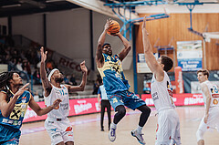 Basketball, Basketball Austria Cup 2023/24, Viertelfinale, Oberwart Gunners, UBSC Graz, Jalen Shaw (6), Derrek Brooks (11), Jeremy Smith (4), Simun Kovac (5), #nomanipulation