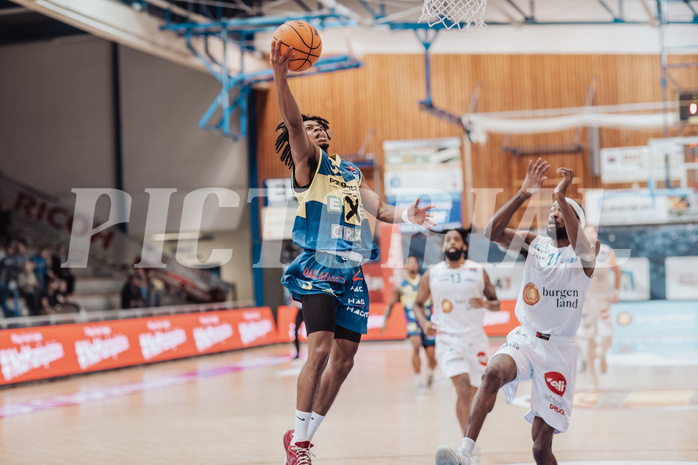 Basketball, Basketball Austria Cup 2023/24, Viertelfinale, Oberwart Gunners, UBSC Graz, Zachery Deshon Cooks (3), Derrek Brooks (11), #nomanipulation