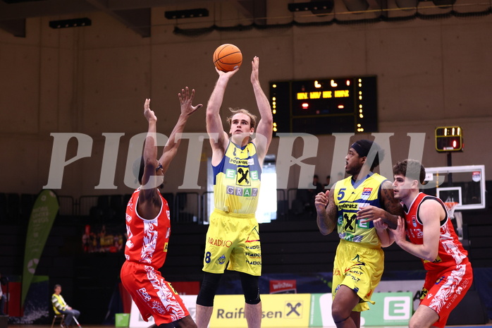 06.04.2025, Graz, Raiffeisen Sportpark Graz, Basketball Superliga 2024/25, 10. Platzierungsrunde, UBSC Graz - Traiskirchen Lions