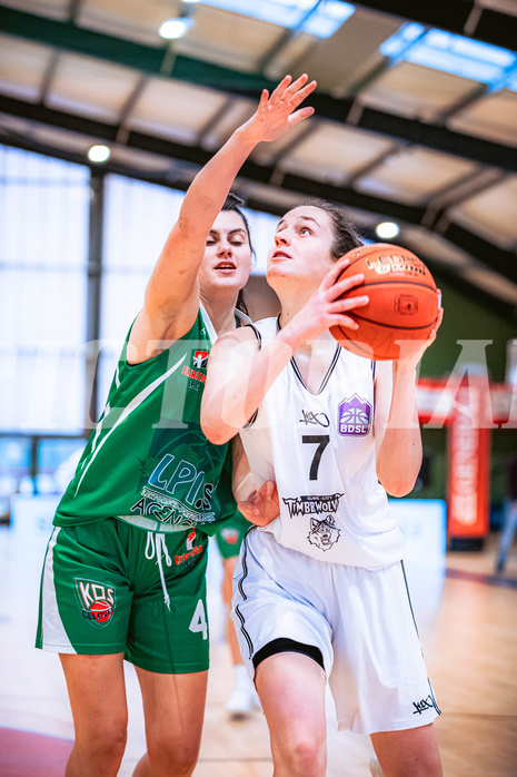 Basketball Basketball Damen Superliga 2021/22, Grunddurchgang 6.Runde Vienna D.C. Timberwolves vs. KOS
