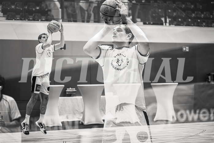 Basketball, Win2Day Superliga 2023/24, Grunddurchgang 13.Runde, Vienna Timberwolves, SKN St. Pölten, Elias Wlasak (8)