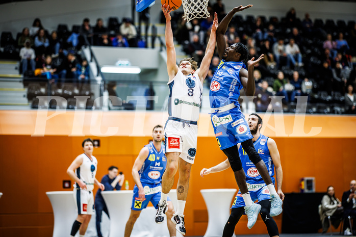 Basketball, Win2Day Superliga 2023/24, Grunddurchgang 13.Runde, Vienna Timberwolves, SKN St. Pölten, Elias Wlasak (8)